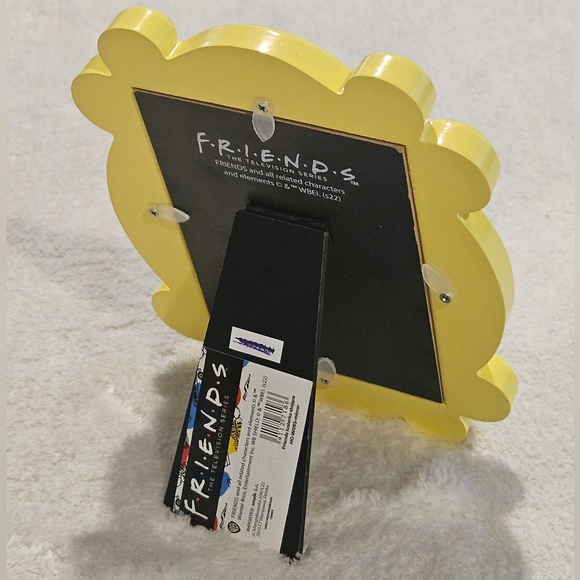NWT FRIENDS Picture Frame Mirror Yellow Perfect Gift For Friends Fans - Picture 2 of 7